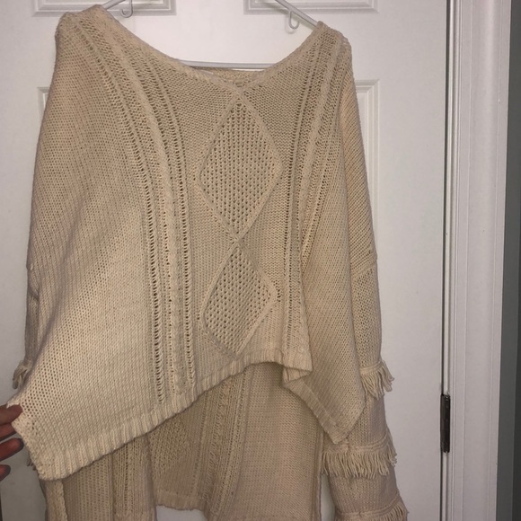 tan fringe oliviaceous sweater - Picture 2 of 4